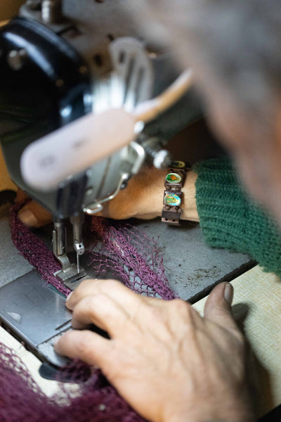 Salopette fine-                upcycled fishing net